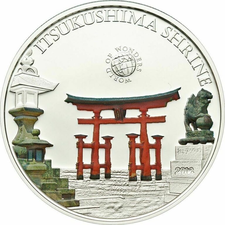 Read more about the article 2012 Palau $5  20g Silver Coin  World Of Wonders  Itsukushima Shrine.
