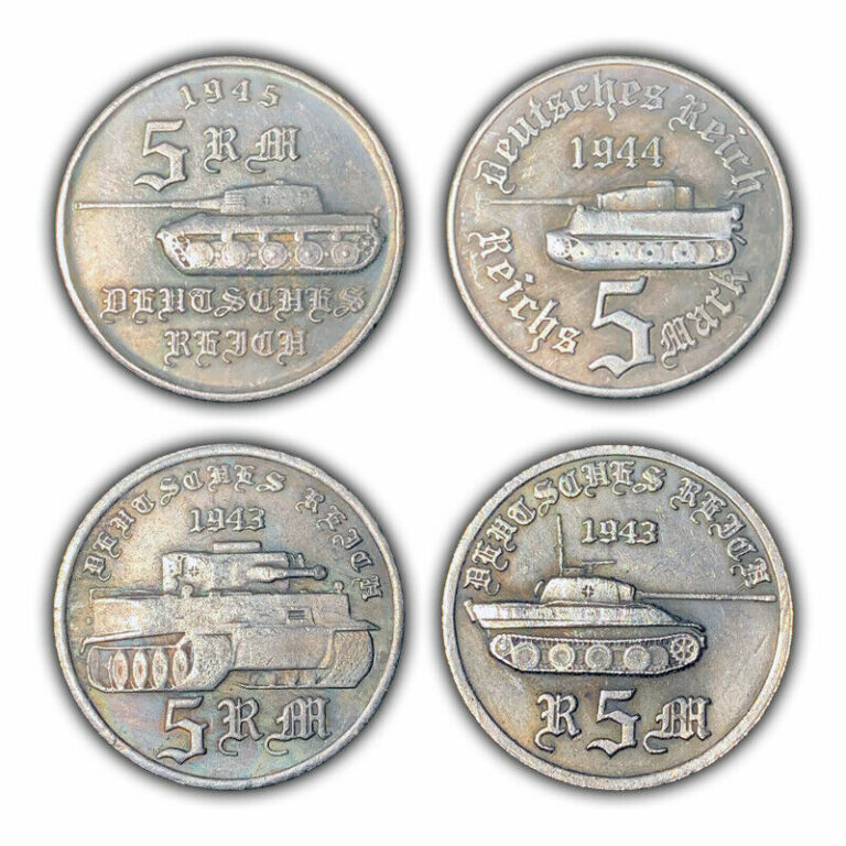 Read more about the article 4 Coin Lot Third Reich German Tanks Exonumia Coin Set Buy 3 Get 1 Free