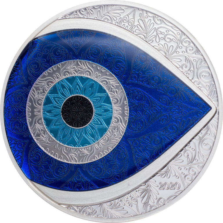 Read more about the article 2020 $5 Palau – EVIL EYE – 1oz 999 SILVER Proof Coin with capsule  Box and COA