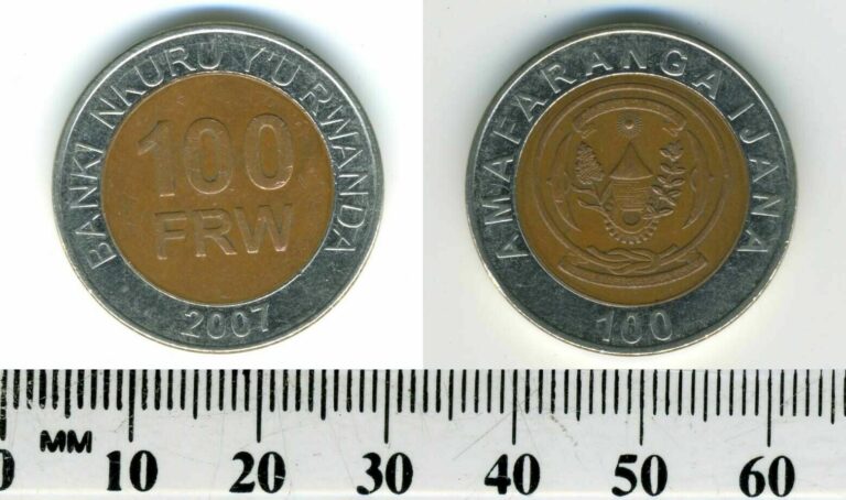 Read more about the article Rwanda 2007 – 100 Francs Bi-Metallic Coin – The Coat of arms – #1