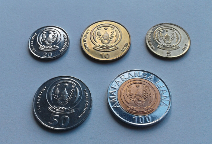 Read more about the article Rwanda Coins Set of 5 pcs. 5  10  20  50  (100 Francs Bi-Metallic) 2007-2011 UNC