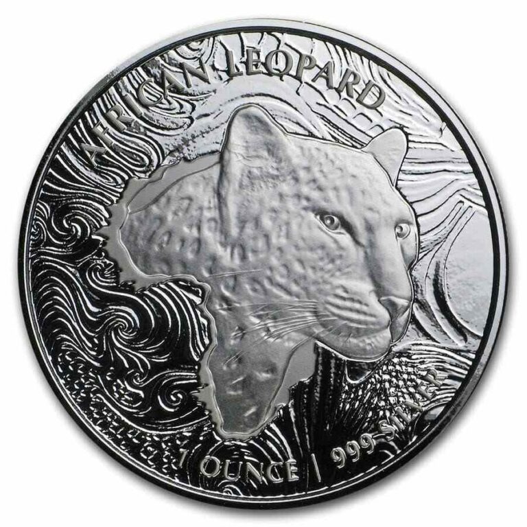 Read more about the article 2019 Republic of Ghana 1 oz Silver 5 Cedi African Leopard BU – SKU#195101