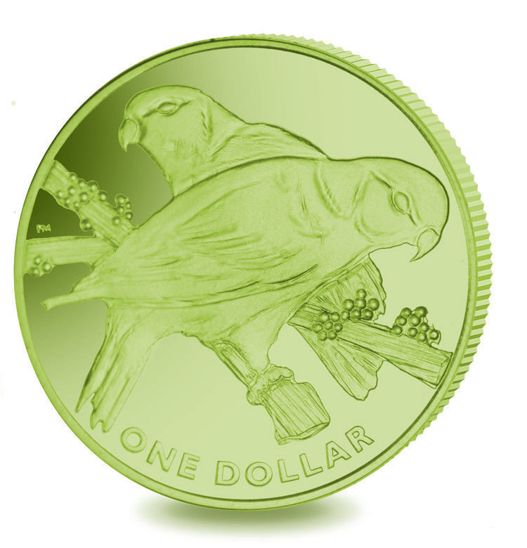 Read more about the article 2017 $1 Fiji Collared Lory Green Titanium Coin w/box COA Parrot