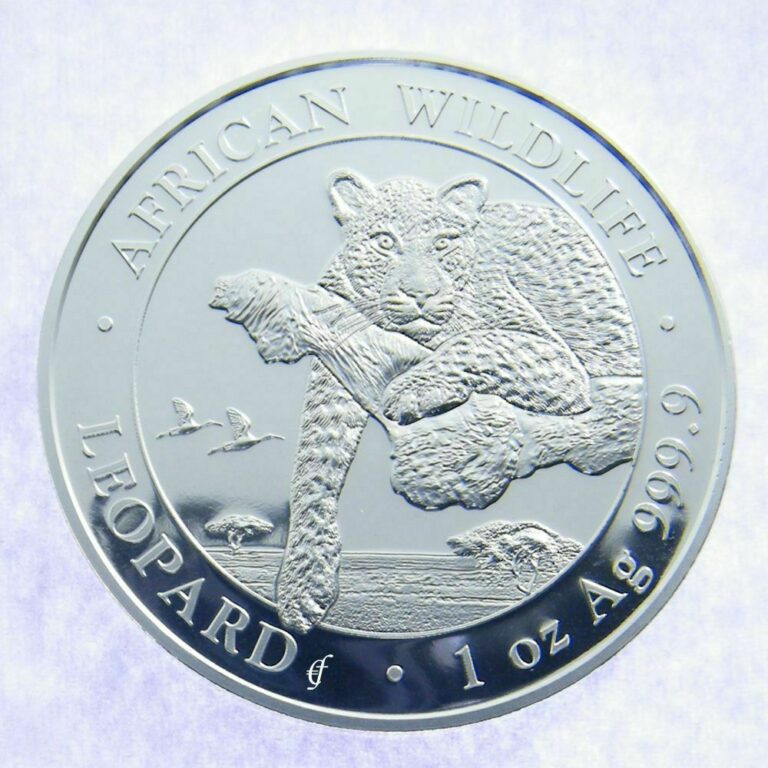 Read more about the article 2020 Somalia African Leopard 100 Shillings 1 Oz AG999.9 FINE SILVER W/ CAPSULE