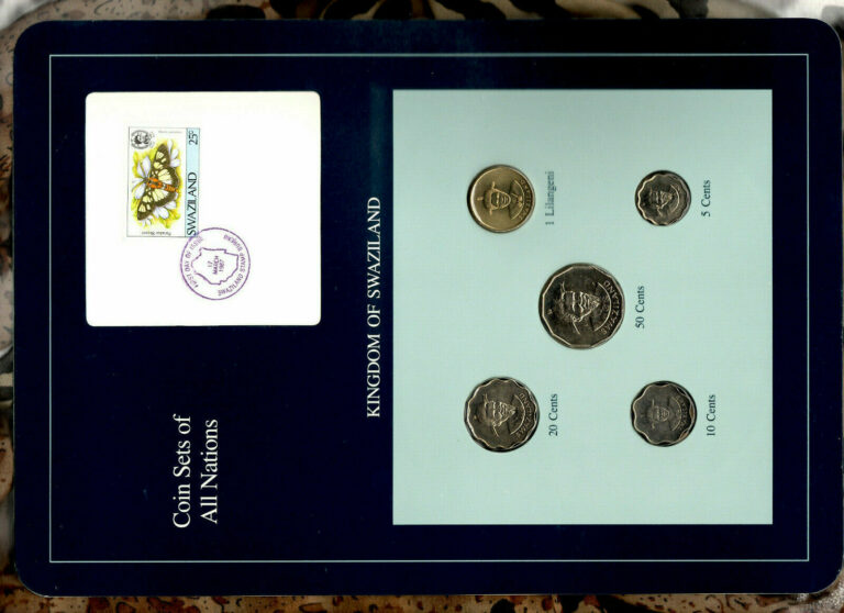 Read more about the article Coin Sets of All Nations Swazilan 1979-1986 UNC 10 cents 1 Lilangeni 1986