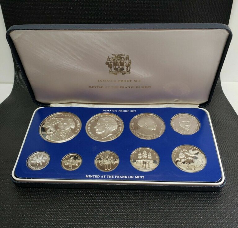 Read more about the article 1976 Jamaica Proof 9 Coin Set Franklin Mint