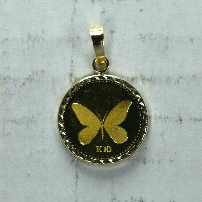 Read more about the article 1992 Papua New Guinea 10 Kina Gold Butterfly Coin in 14k Bezel