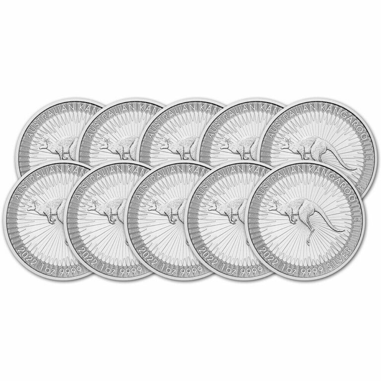 Read more about the article 2022 P Australia Silver Kangaroo 1 oz $1 BU – Ten 10 Coins