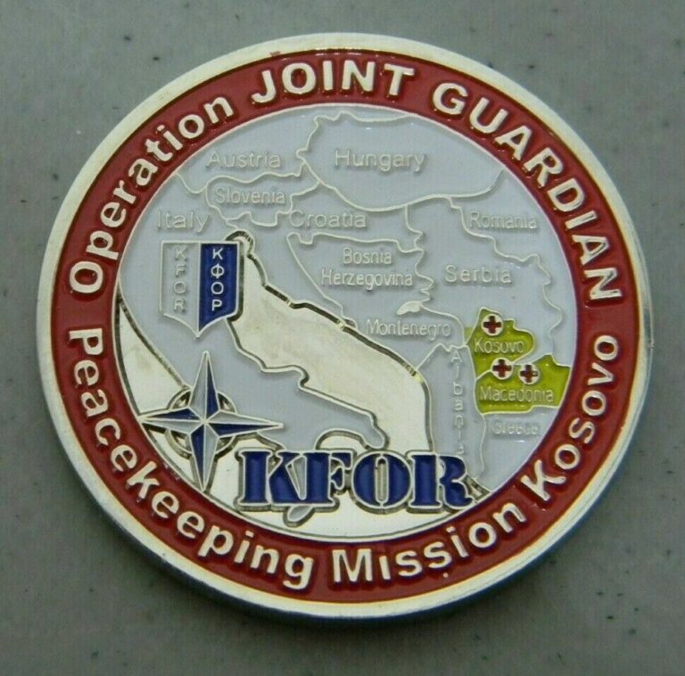 Read more about the article OPERATION JOINT GUARDIAN PEACEKEEPING MISSION KOSOVO MILITARY CHALLENGE COIN