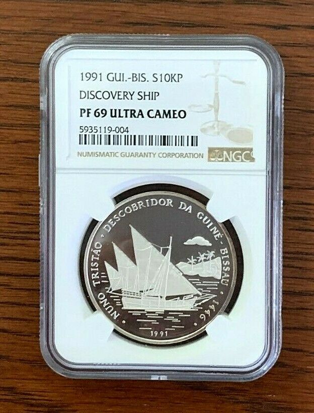 Read more about the article 1991 Guinea-Bissau Discovery Ship Silver 10000 Peso Coin NGC PF69 Ultra Came