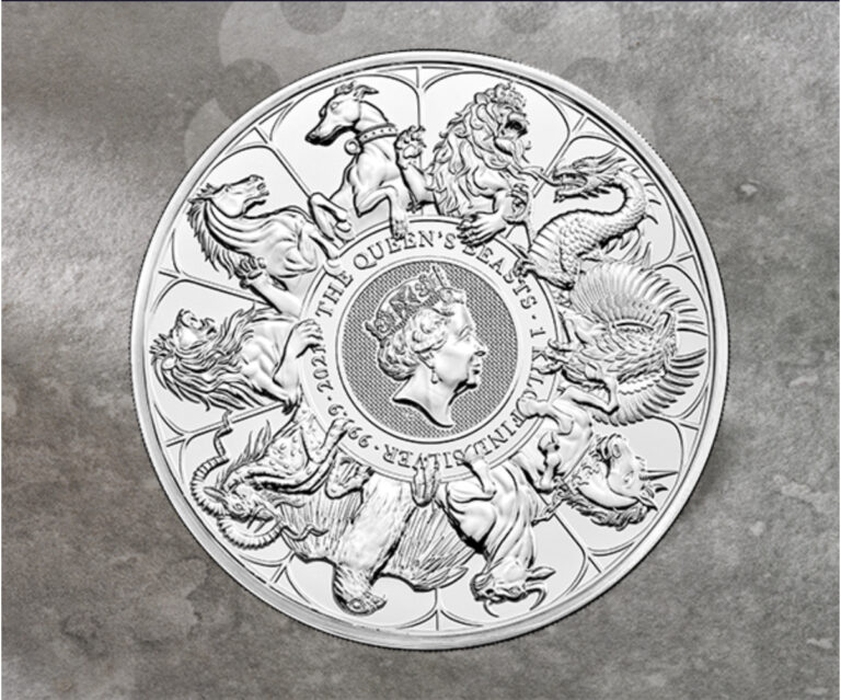 Read more about the article 2021 – 2 oz .9999 Fine Silver Queen’s Beasts Collection Completer Coin  IN STOCK
