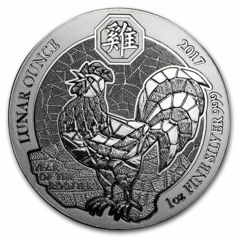 Read more about the article 2017 Rwandan Lunar Year Of The Rooster 1 oz .999 Silver BU Round Bullion Coin