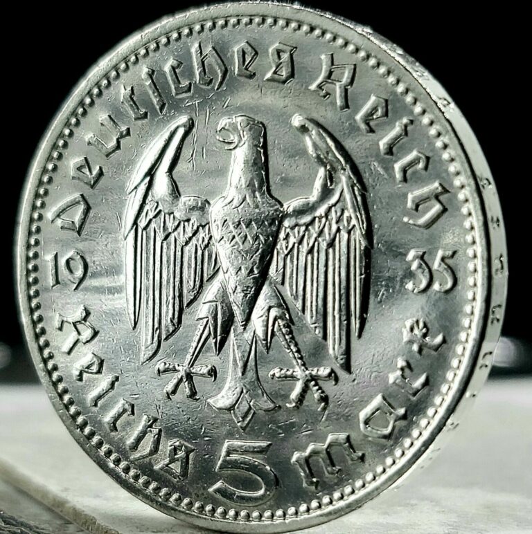 Read more about the article 5 Reichsmark .900 Silver Coin Authentic Third Reich Nazi Germany 5 Mark Eagle