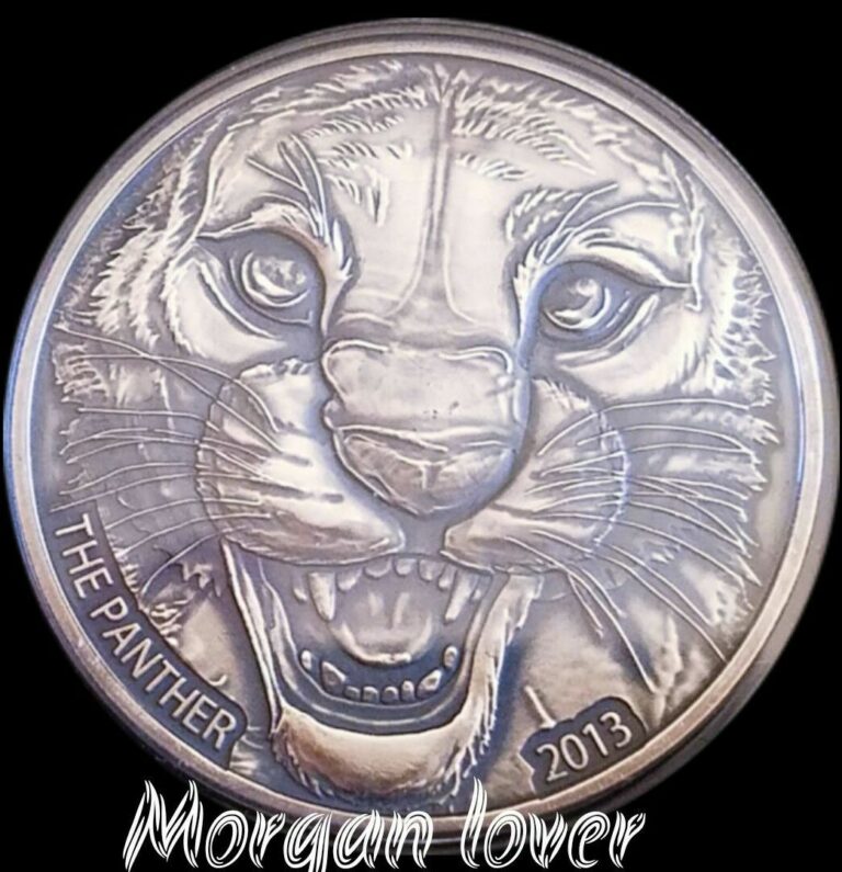 Read more about the article 2013 Ivory Coast * BLACK PANTHER  * 1 OZ SILVER COIN 1000 FRANK . RARE