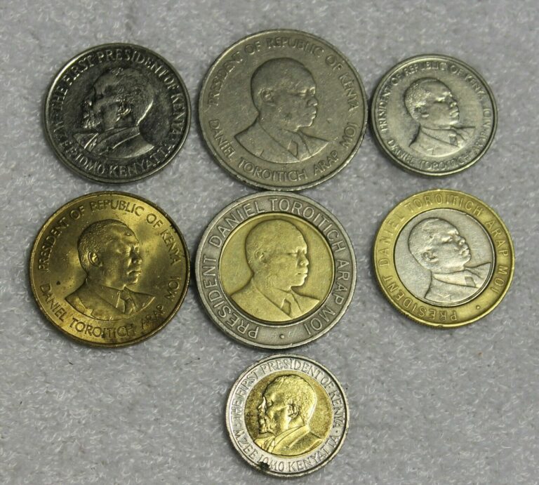 Read more about the article set of 7 different coins from Kenya