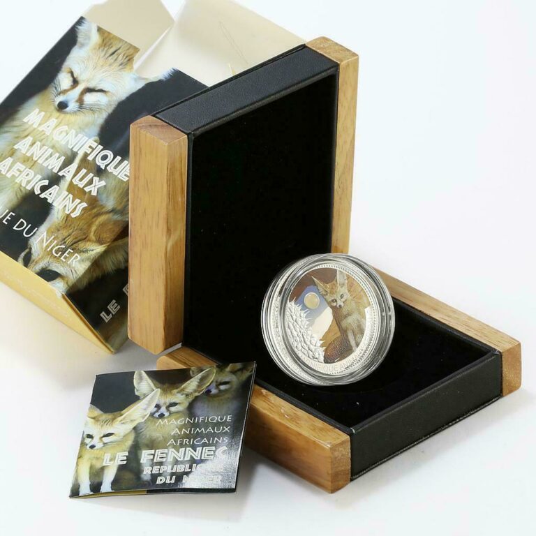 Read more about the article Niger 1000 francs African Animals Series Fennec colored proof silver coin 2013