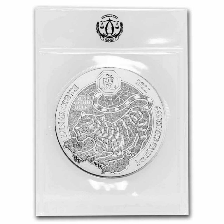 Read more about the article YEAR OF THE TIGER – RWANDA LUNAR OUNCE – 2022 1 oz Pure Silver Coin – Sealed