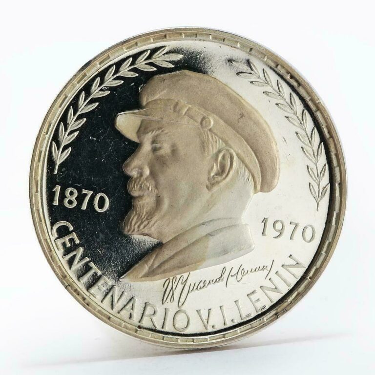 Read more about the article Equatorial Guinea 75 pesetas Vladimir Lenin proof silver coin 1970