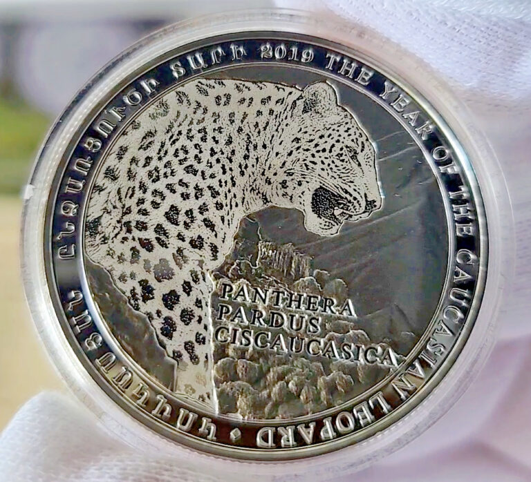 Read more about the article Armenia Silver Coin 1000 dram Year of Caucasian leopard Armenian 2019