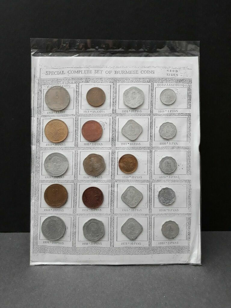 Read more about the article Vintage Special Complete Set Of Burmese Coins 1917 – 1991 20 Coins Total