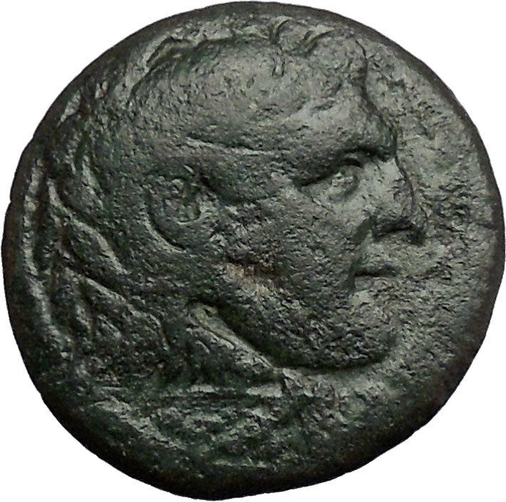 Read more about the article ALEXANDER the GREAT as HERCULES Macedonia Koinon Greek Roman 200AD Coin  i48801