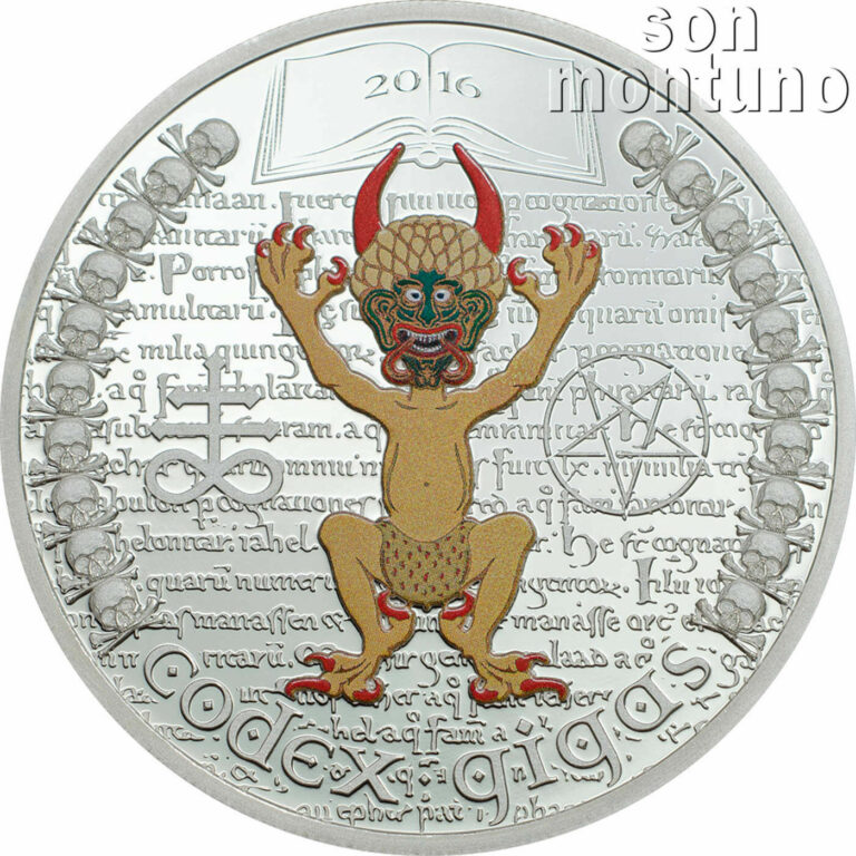 Read more about the article 2016 CODEX GIGAS “The Dark Side” 1oz Silver Coin Equatorial Guinea DEVIL’S BIBLE