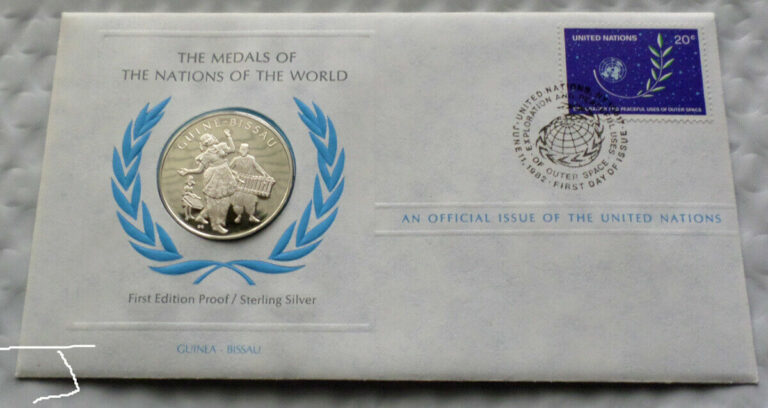 Read more about the article GUINEA BISSAU Sterling Silver Coin Medal w/ NO ADDRESS Stamp Postal Cover