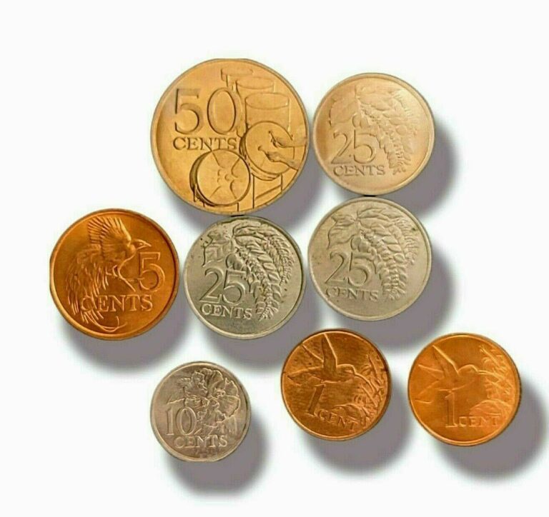Read more about the article The Central Bank Trinidad and Tobago 50 25 10 5 1  1976-1979 Lot of Coins