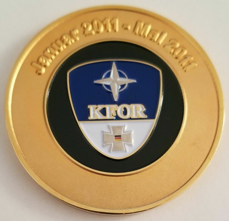 Read more about the article KFOR KOSOVO FORCES GERMAN MILITARY FORCES GATE 1- CHALLENGE COIN