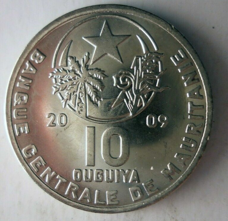 Read more about the article 2009 MAURITANIA 10 OUGUIYA  – AU – Exotic Interesting Coin – FREE SHIP – BIN PPP