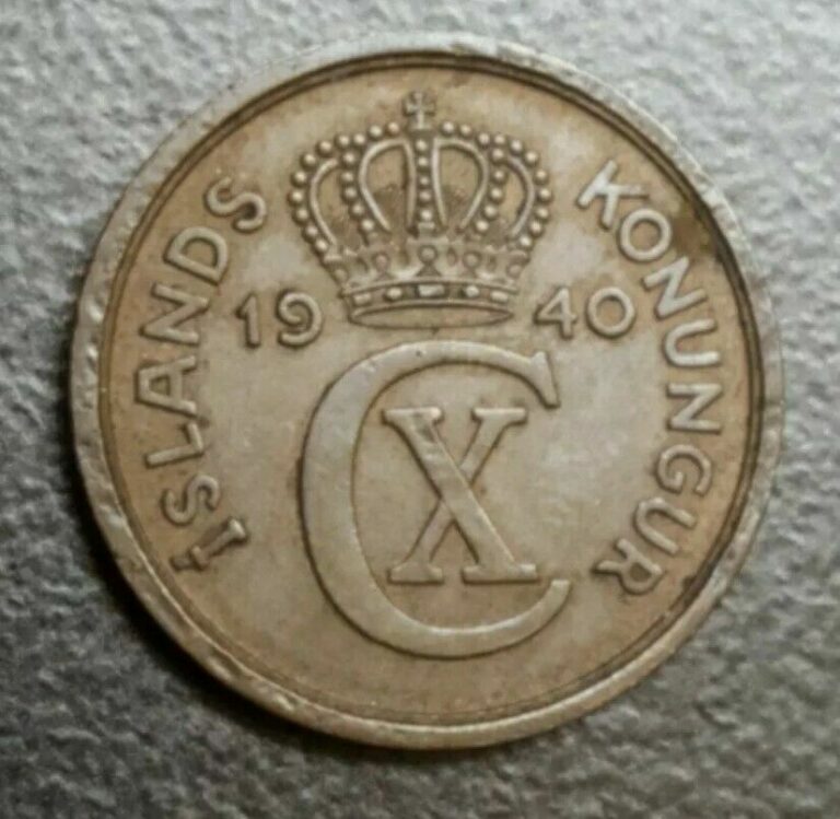 Read more about the article 1940 ICELAND 2 AURAR KM 6.1 XF OLD WORLD KEY DATE COIN