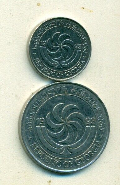 Read more about the article 2 DIFFERENT COINS from GEORGIA – 2 and 20 THETRI (BOTH DATING 1993)