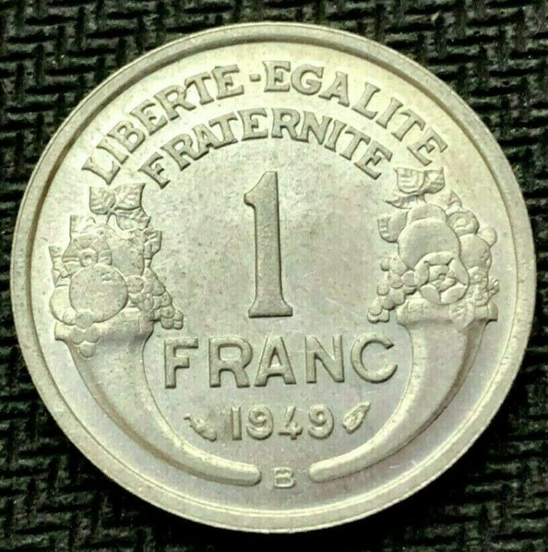 Read more about the article 1949 B France 1 Francs Coin UNC       World Coin Aluminum       #C652