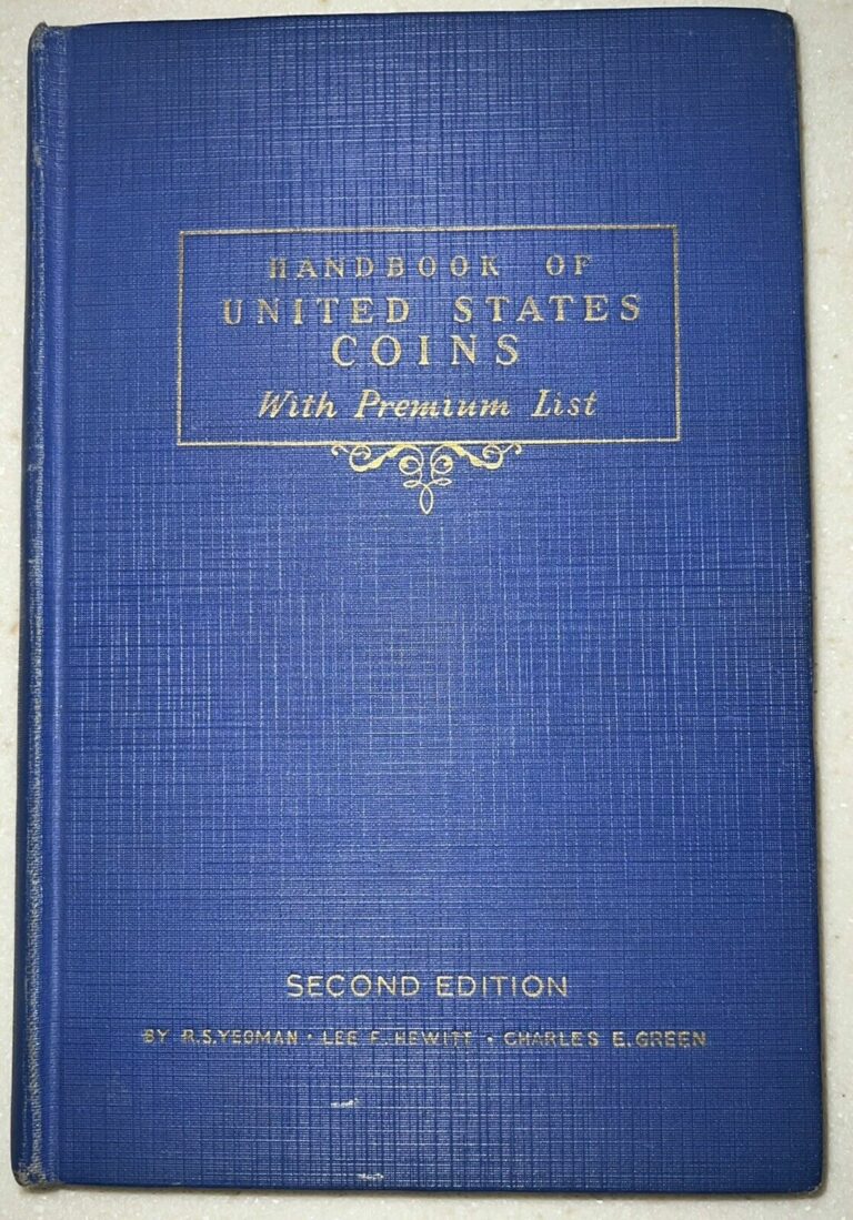 Read more about the article 1943 HANDBOOK OF UNITED STATES COINS 2nd EDITION “BLUEBOOK” BY R.S. YEOMAN