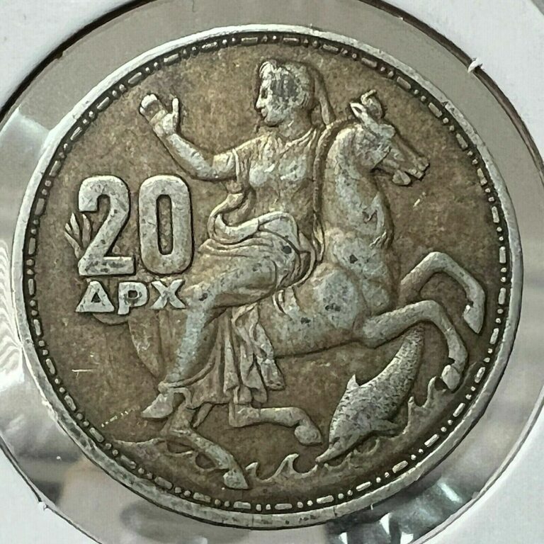 Read more about the article 1960 GREECE SILVER 20 DRACHMA NICE COIN