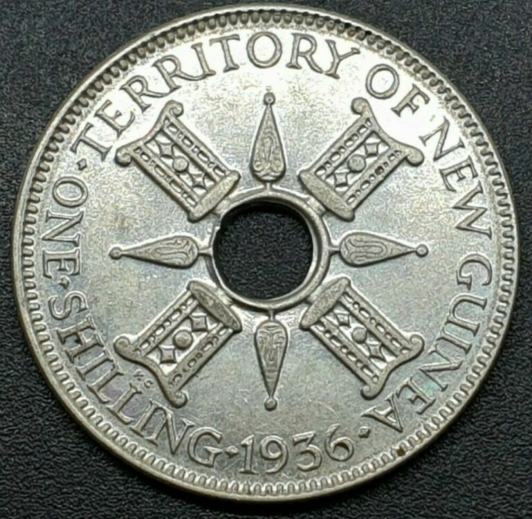 Read more about the article New Guinea One Shilling 1936 George V IND;IMP KM# 5  Schön# 5 Silver 0.925 Coin