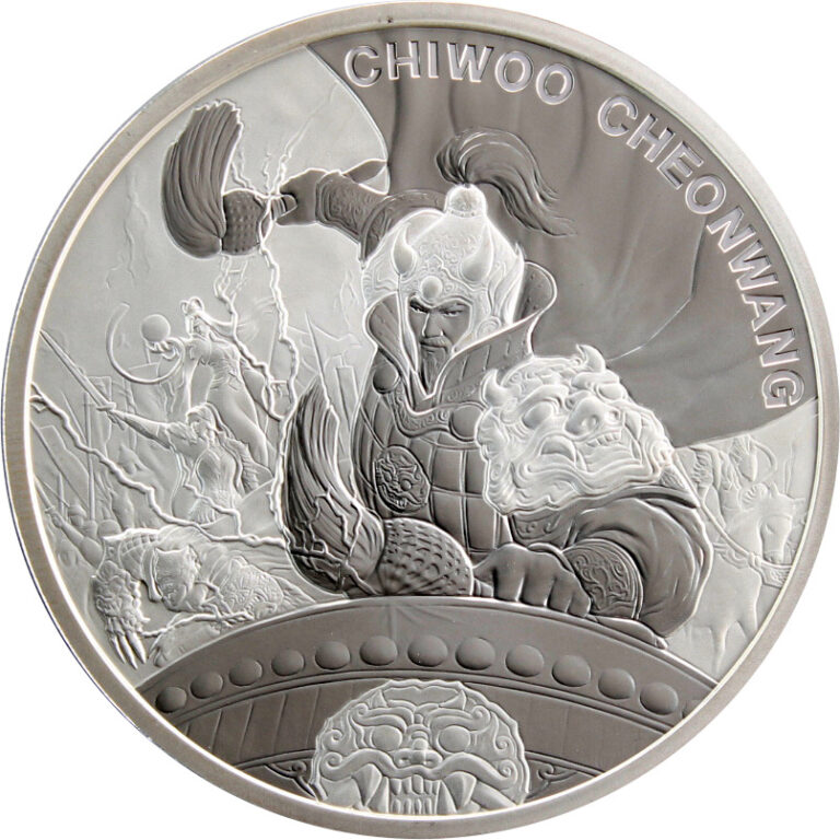 Read more about the article 2021 South Korea Chiwoo Cheonwang Komsco 1 oz .999 Silver BU Bullion Coin in cap