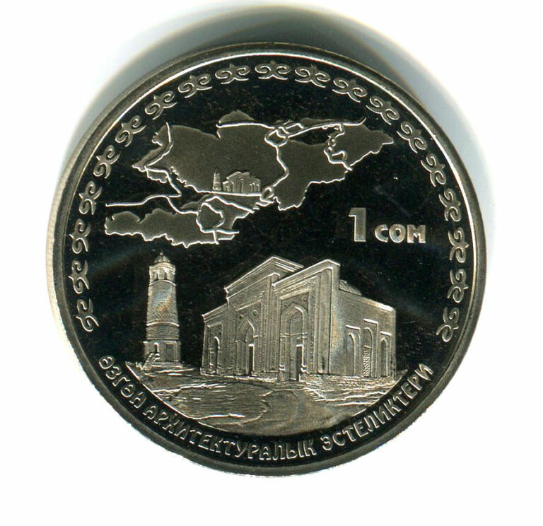 Read more about the article KYRGYZSTAN: Cu-Ni coin 1 Som *UZGEN Complex* Great Silk Way* BU*2008
