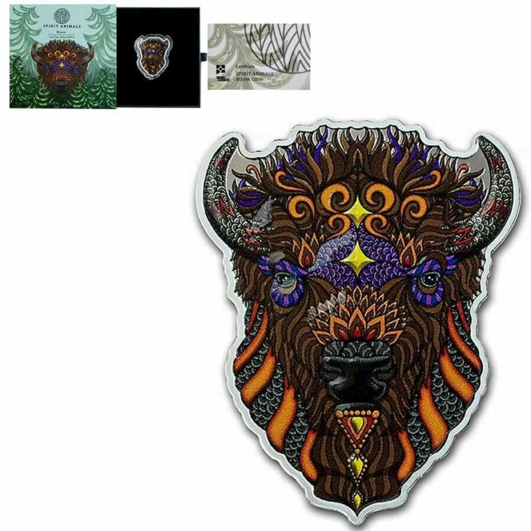 Read more about the article 2021 Solomon Islands 1 oz Bison – Spirit Animals Colorized Silver Coin .9999