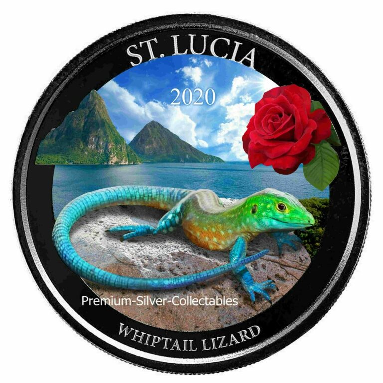 Read more about the article 2020 St Lucia Whiptail Lizard 1 Ounce Pure Silver Colorized E8 Coin Series!