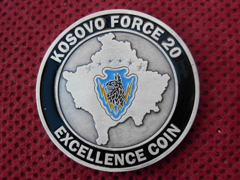 Read more about the article KOSOVO FORCE 20 – EXCELLENCE COIN – 636 MILITARY INTELLIGENCE COIN – RRR