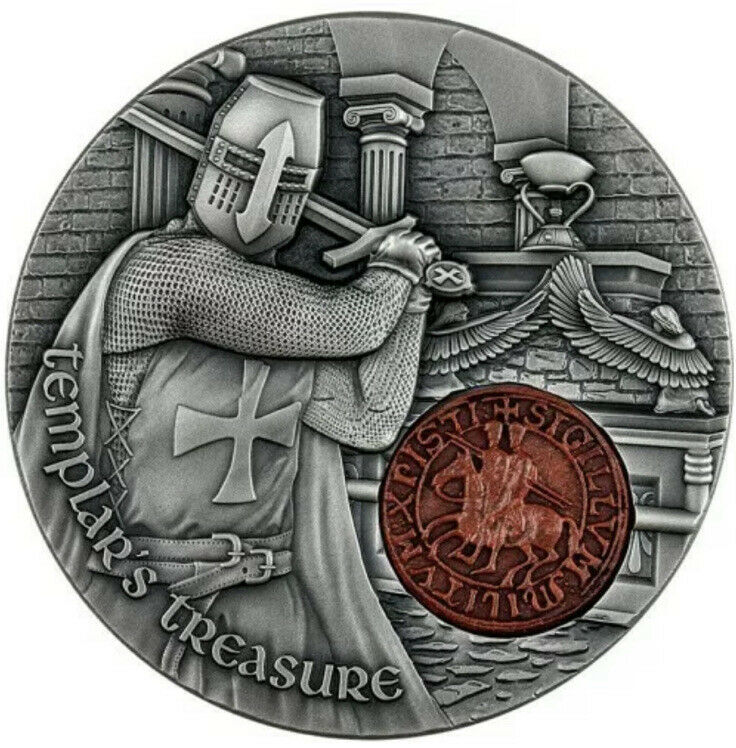 Read more about the article 2020 Cameroon 2000 Francs TEMPLAR’S TREASURE Holy Grail Knight 2oz Silver Coin