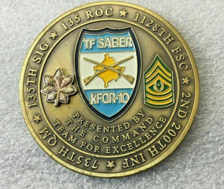 Read more about the article Challenge coin Kosovo Task Force 2008 135th Sig Command Team