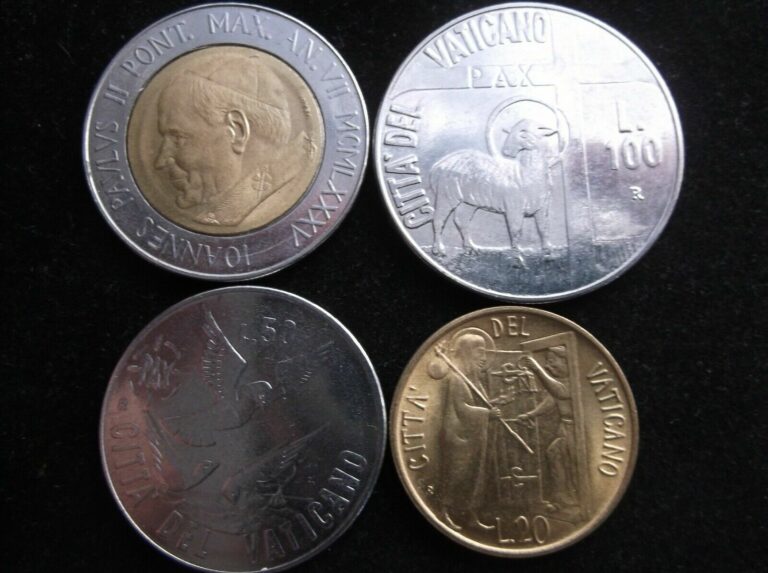 Read more about the article Vatican City LOT of 4 Coins Uncirculated  Low Mintage