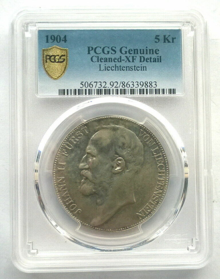 Read more about the article Liechtenstein 1904 Johann II 5 Kronen PCGS Silver Coin