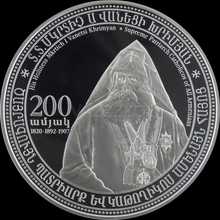 Read more about the article ARMENIA 1000 DRAM COIN SILVER PROOF 2020 Khrimian Khrimyan Hayrik 200th Of Birth