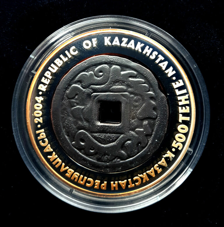 Read more about the article KAZAKHSTAN:silver 500 tenge TURGESH DENGA •ANCIENT COINS 2004 PROOF