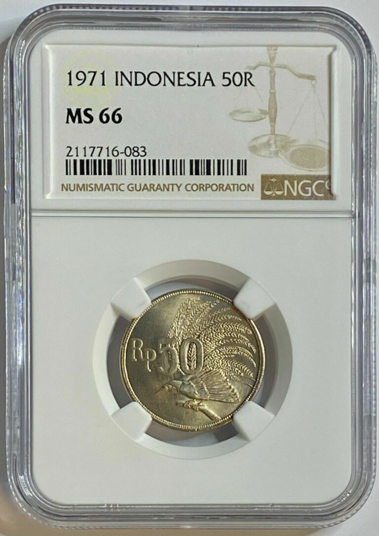 Read more about the article 1971 INDONESIA 50 RUPIAH NGC MS 66 UNC VERY HIGH GRADE .T