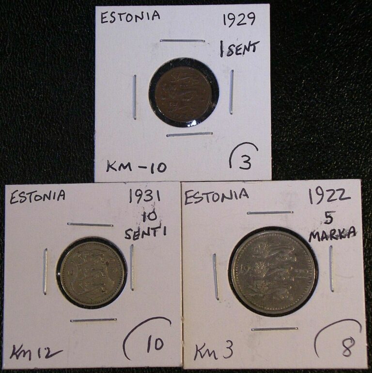 Read more about the article 3 coin lot of ESTONIA  1922 to 1929 #8523