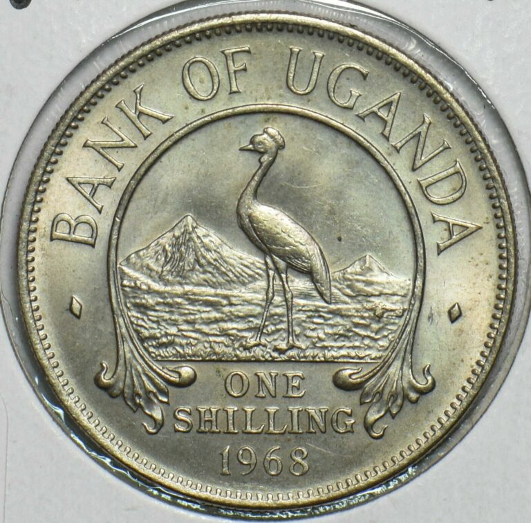 Read more about the article Uganda 1968 Shilling Grey crowned crane animal 197220 combine shipping